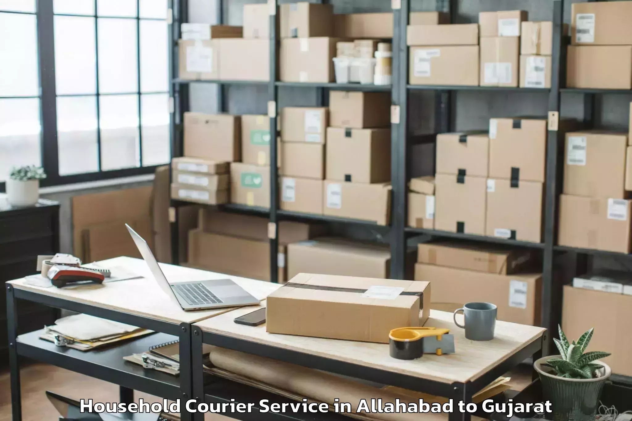 Easy Allahabad to Lodhika Household Courier Booking